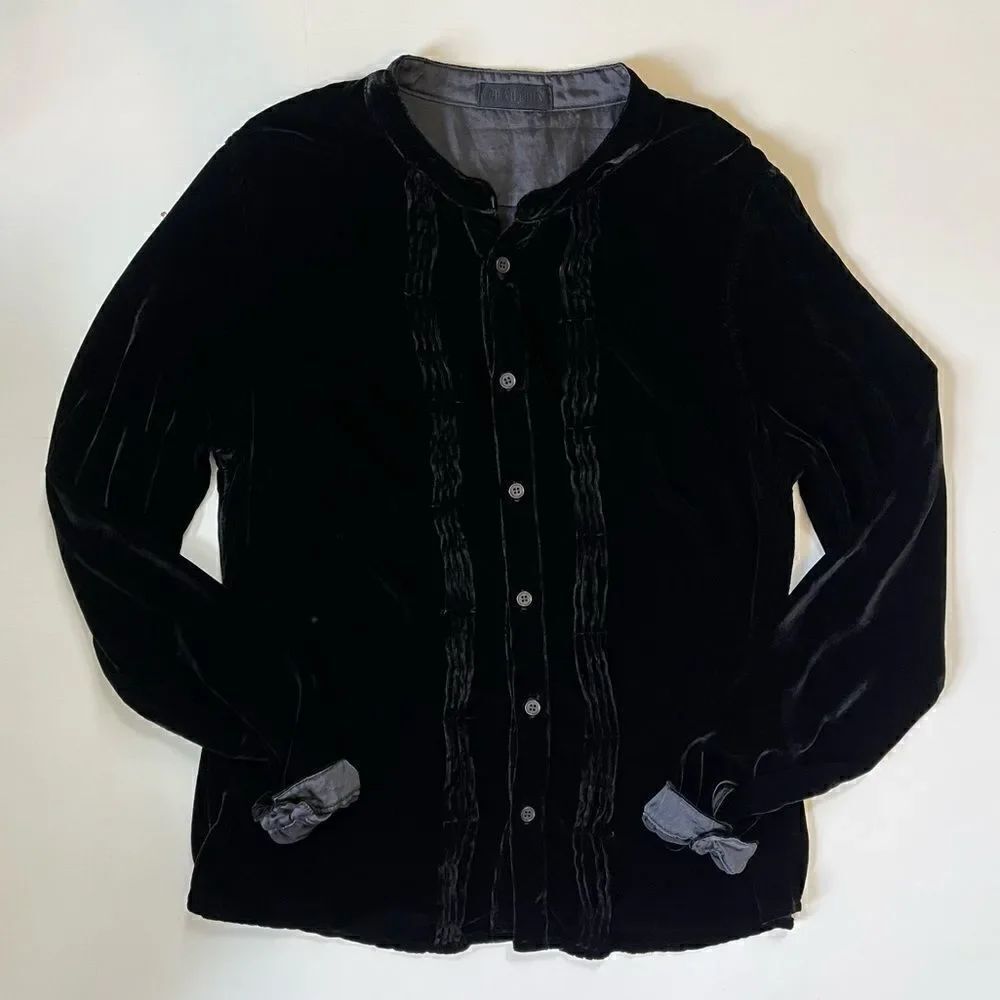 CP Shades Velvet Rayon Silk Button Down Small - Picture 6 of 9